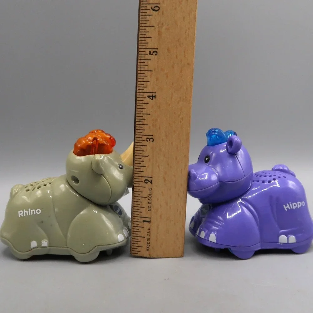 VTech Go! Go! Smart Wheels Hugh the Hippo & Rhino Zoo Animal Lights Sound